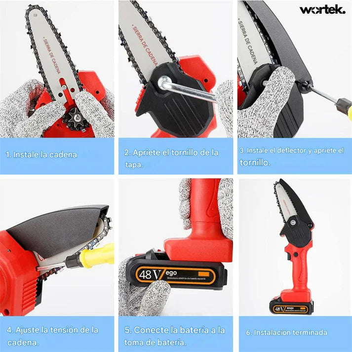 Motosierra de Mano Eléctrica | Batería 48V+ Maletin GRATIS