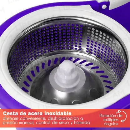 MagicClean – TRAPEADOR 360° + MOPA EXTRA INTERCAMBIABLE DE REGALO