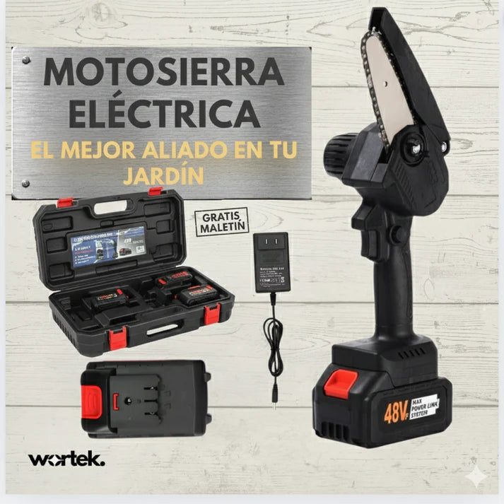 Motosierra de Mano Eléctrica | Batería 48V+ Maletin GRATIS